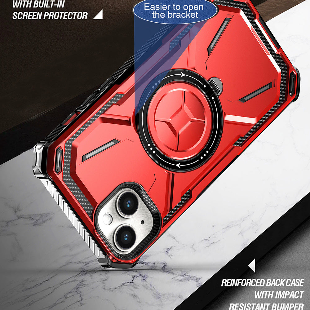 Magnetický kryt na telefon pro iPhone 13 PC TPU Ring Kickstand Kryt na telefon kompatibilní s MagSafe Magnetický kryt na telefon pro iPhone 13 PC TPU Ring Kickstand Kryt na telefon kompatibilní s MagSafe
